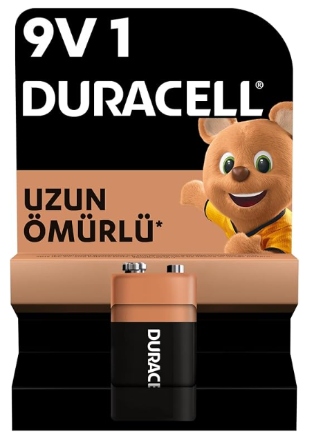 Duracell 9V Alkalin Pil